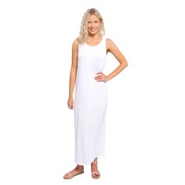 Bamboo Maxi Dress - White Bamboo Maxi, 0