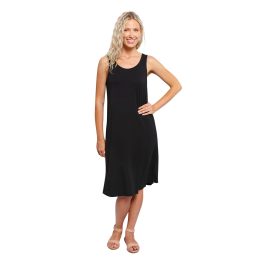 Bamboo Midi Dress - Black Bamboo Midi, 0