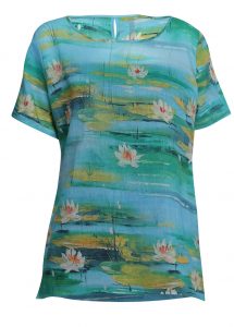 Blue Lotus linen Tshirt