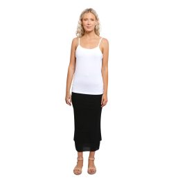 Bamboo Shoe String Tank - White Shoe String Tank, 0