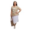 Linen Top Camel Front Linen Summer Top Camel Front