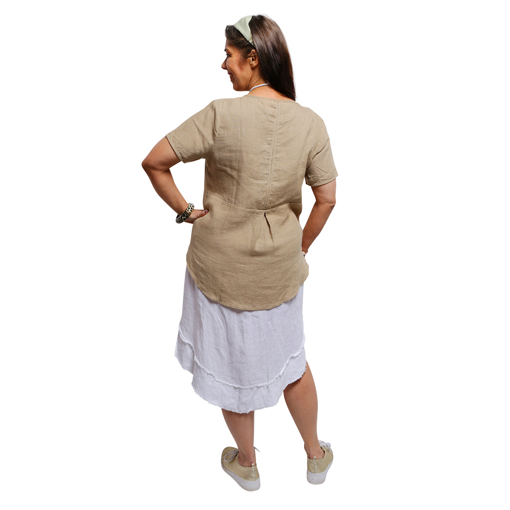 Linen Top Camel - Back