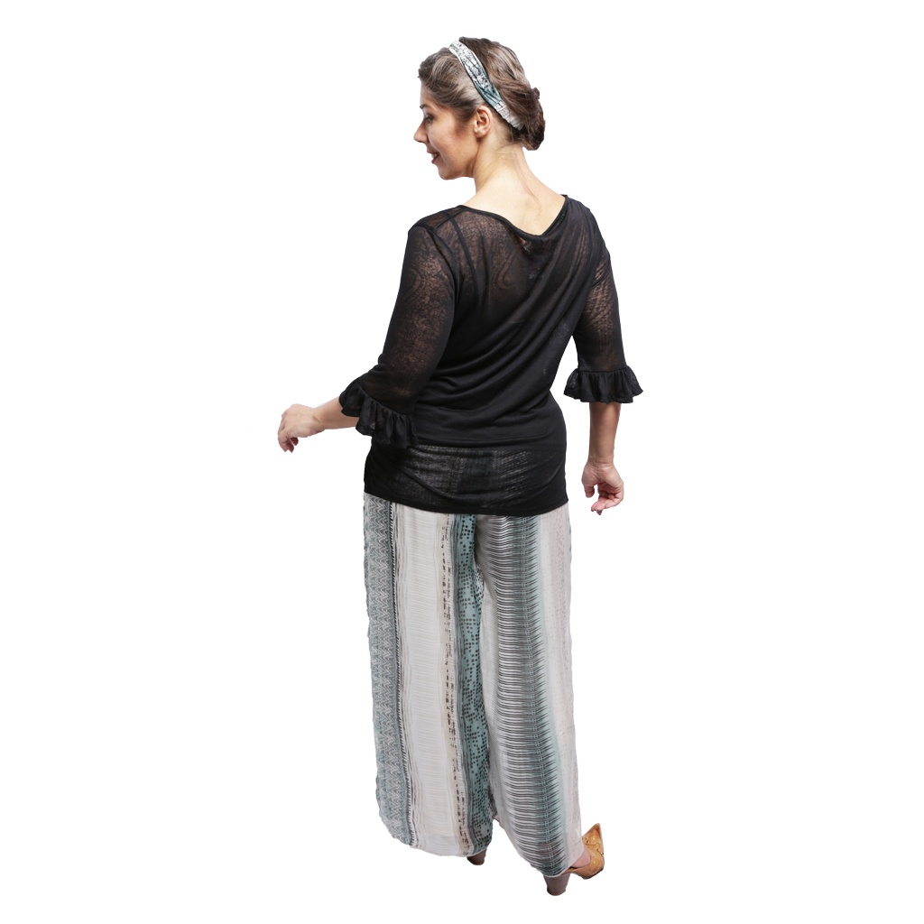 Silk Pants Full Length - MORSE CODE B