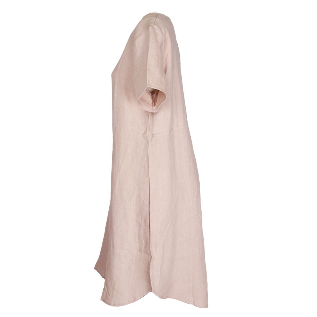 Frankie Linen Dress - Shell S