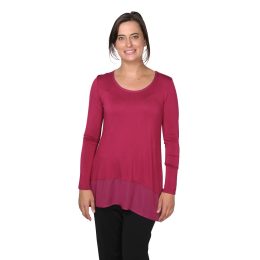 Kate Long Sleeve Tunic - 0, Maroon Kate Long Sleeve