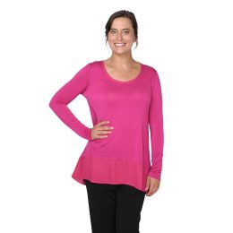 Kate Long Sleeve Tunic - 0, Fuchsia Kate Long Sleeve