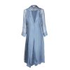 SILK DUSTER COAT BLUE METAL FC
